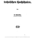 خرید و دانلود نسخه کامل کتاب Die technischen Hochschulen