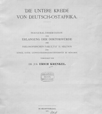 خرید و دانلود نسخه کامل کتاب Die Untere Kreide von Deutsch-Ostafrika