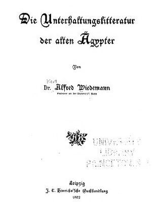 خرید و دانلود نسخه کامل کتاب Die Unterhaltungsliteratur der alten Ägypter