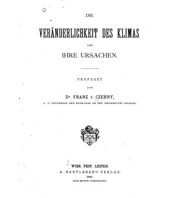 خرید و دانلود نسخه کامل کتاب Die Veränderlichkeit des Klimas und ihre Ursachen