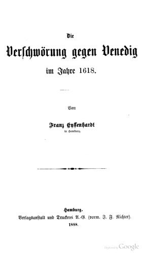 خرید و دانلود نسخه کامل کتاب Die Verschwörung gegen Venedig im Jahre 1618_68c1ff8a82e30.jpeg خرید و دانلود نسخه کامل کتاب Die Verschwörung gegen Venedig im Jahre 1618