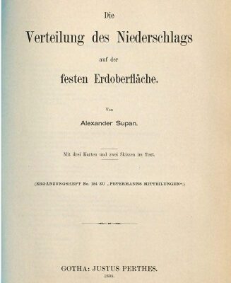 خرید و دانلود نسخه کامل کتاب Die Verteilung des Niederschlags auf der festen Erdoberfläche