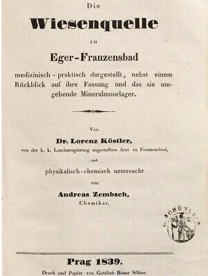 خرید و دانلود نسخه کامل کتاب Die Wiesenquelle zu Eger-Franzensbad medizinisch-praktisch dargestellt, nebst einem Rückblick auf ihre Fassung und das sie umgebende Mineralmoorlager