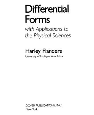 خرید و دانلود نسخه کامل کتاب Differential Forms with Applications to the Physical Sciences