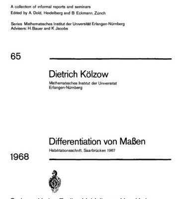 خرید و دانلود نسخه کامل کتاب Differentiation von Massen