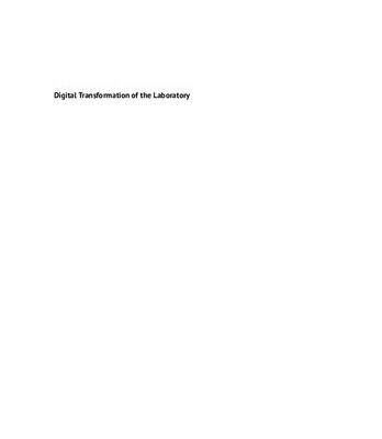 خرید و دانلود نسخه کامل کتاب Digital Transformation of the Laboratory: A Practical Guide to the Connected Lab
