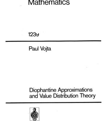 خرید و دانلود نسخه کامل کتاب Diophantine Approximations and Value Distribution Theory