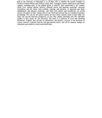 خرید و دانلود نسخه کامل کتاب Directions in General Relativity: Proc. 1993 Symposium, Maryland