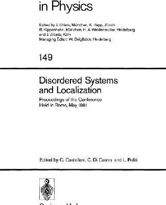 خرید و دانلود نسخه کامل کتاب Disordered Systems and Localization