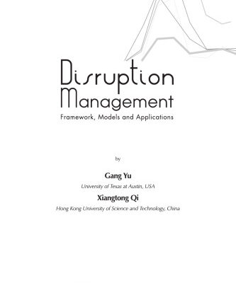 خرید و دانلود نسخه کامل کتاب Disruption Management: Framework, Models And Applications