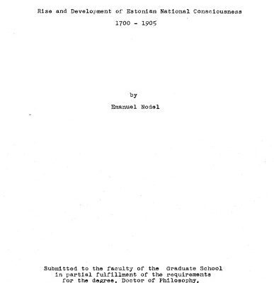 خرید و دانلود نسخه کامل کتاب [Dissertation] Rise and Development of Estonian National Consciousness, 1700-1905