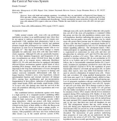 خرید و دانلود نسخه کامل کتاب DNA Repair in Normal and Cancer Stem Cells, with Special Reference tothe Central Nervous System (Article)