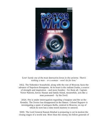 خرید و دانلود نسخه کامل کتاب Doctor Who: Emotional Chemistry (Doctor Who (BBC Paperback))