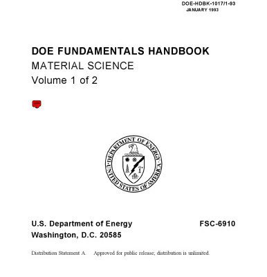 خرید و دانلود نسخه کامل کتاب DOE Fundamentals Handbook: Material Science: Volumes 1 and 2