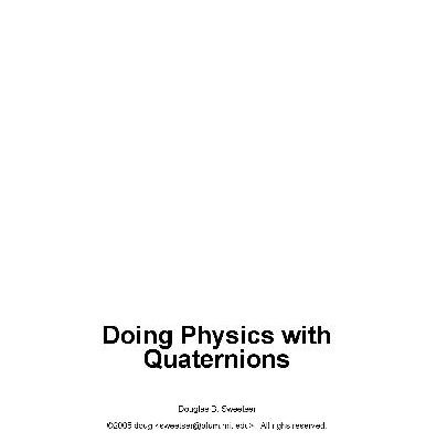 خرید و دانلود نسخه کامل کتاب Doing physics with quaternions