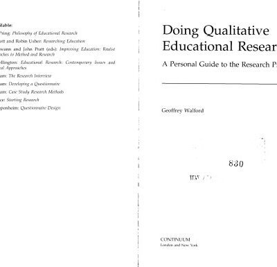 خرید و دانلود نسخه کامل کتاب Doing Qualitative Educational Research: A Personal Guide to the Research Process