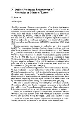 خرید و دانلود نسخه کامل کتاب Double-resonance spectroscopy of molecules by means of lasers
