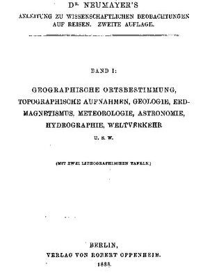 خرید و دانلود نسخه کامل کتاب Dr. Neumayer’s Anleitung zu wissenschaftlichen Beobachtungen auf Reisen