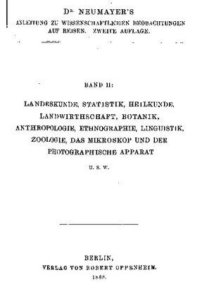 خرید و دانلود نسخه کامل کتاب Dr. Neumayer’s Anleitungen zu wissenschaftlichen Beobachtungen auf Reisen