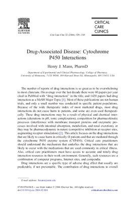 خرید و دانلود نسخه کامل کتاب Drug-Associated Disease Cytochrome P450 Interactions