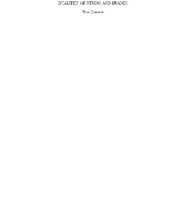 خرید و دانلود نسخه کامل کتاب Dualities of strings and branes