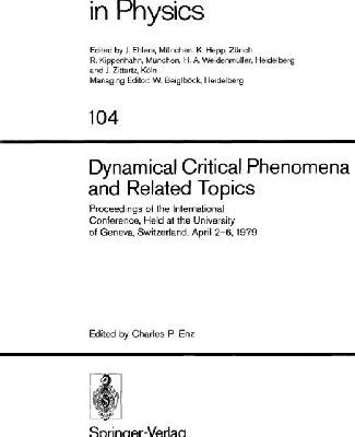 خرید و دانلود نسخه کامل کتاب Dynamical Critical Phenomena and Related Topics