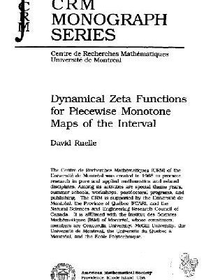 خرید و دانلود نسخه کامل کتاب Dynamical zeta functions for piecewise monotone maps of the interval