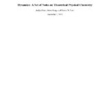 خرید و دانلود نسخه کامل کتاب Dynamics A Set of Notes on Theoretical Physical Chemistry