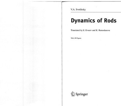 خرید و دانلود نسخه کامل کتاب Dynamics of Rods
