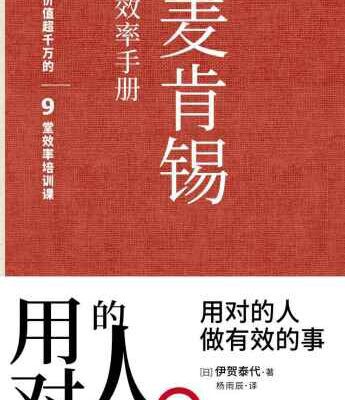 خرید و دانلود نسخه کامل کتاب 麦肯锡效率手册：不懂得用人，你就自己干到死