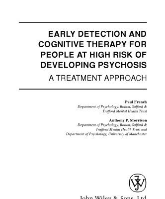 خرید و دانلود نسخه کامل کتاب Early Detection and Cognitive Therapy for People at High Risk of Developing Psychosis: A Treatment Approach