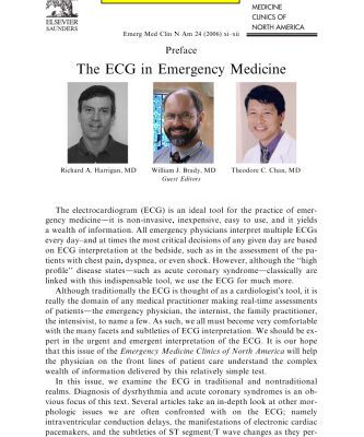 خرید و دانلود نسخه کامل کتاب ECG in Emergency Medicine: An Issue of Emergency Medicine Clinics