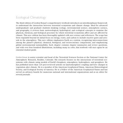 خرید و دانلود نسخه کامل کتاب Ecological Climatology Concepts and Applications, 3rd
