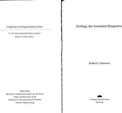 خرید و دانلود نسخه کامل کتاب Ecology, the Ascendent Perspective (Complexity in Ecological Systems)