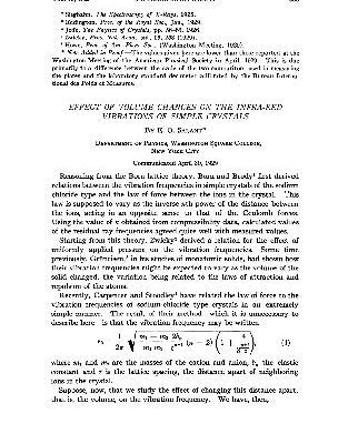 خرید و دانلود نسخه کامل کتاب Effect of volume changes on the infra-red vibrations of simple crystals