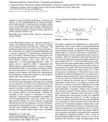 خرید و دانلود نسخه کامل کتاب Efficient Microwave-Assisted Synthesis of N-(tert-Butylsulfinyl)imines Catalyzed by Amberlist-15