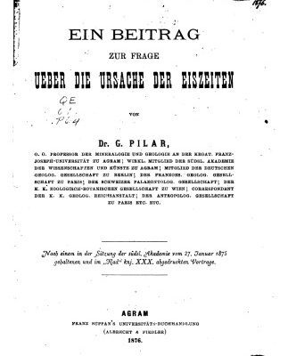 خرید و دانلود نسخه کامل کتاب Ein Beitrag zur Frage über die Ursache der Eiszeiten