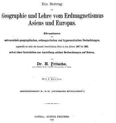 خرید و دانلود نسخه کامل کتاب Ein Beitrag zur Geographie und Lehre vom Erdmagnetismus Asiens und Europas . Resultate aus astronomisch- geographischen, erdmagnetischen und hypsometrischen Beobachtungen, angestellt an mehr als tausend verschiedenen Orten in den Jahren 1867 bis 1883, nebst einer Instruktion zur Anstellung solcher Beobachtungen auf Reisen