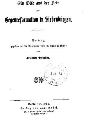 خرید و دانلود نسخه کامل کتاب Ein Bild aus der Zeit der Gegenreformation in Siebenbürgen. Vortrag, gehalten am 24. November 1883 in Hermannstadt