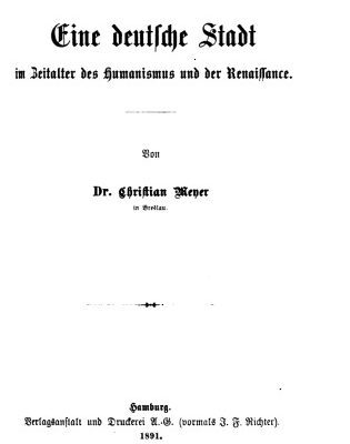 خرید و دانلود نسخه کامل کتاب Eine deutsche Stadt im Zeitalter des Humanismus und der Renaissance