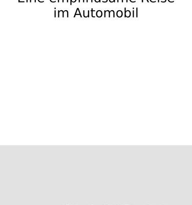 خرید و دانلود نسخه کامل کتاب Eine empfindsame Reise im Automobil