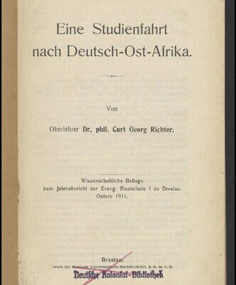 خرید و دانلود نسخه کامل کتاب Eine Studienfahrt nach Deutsch – Ost – Afrika
