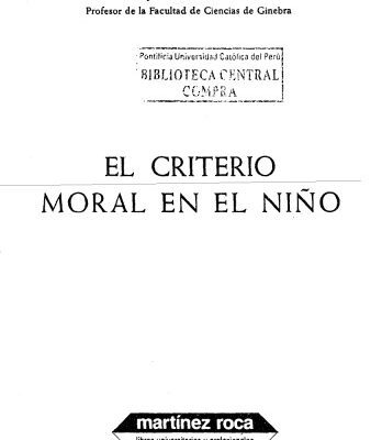 خرید و دانلود نسخه کامل کتاب El criterio moral en el nino