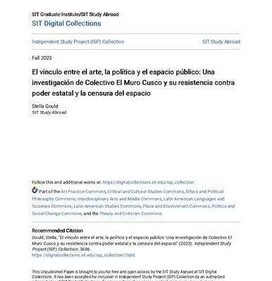 خرید و دانلود نسخه کامل کتاب El vínculo entre el arte, la política y el espacio público: Una investigación de Colectivo El Muro Cusco y su resistencia contra poder estatal y la censura del espacio