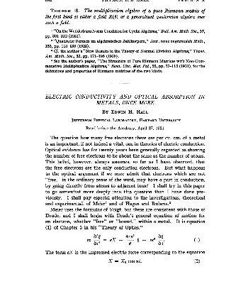 خرید و دانلود نسخه کامل کتاب Electric Conductivity and Optical Absorption in Metals, Once More