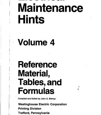 خرید و دانلود نسخه کامل کتاب Electrical maintenance hints
