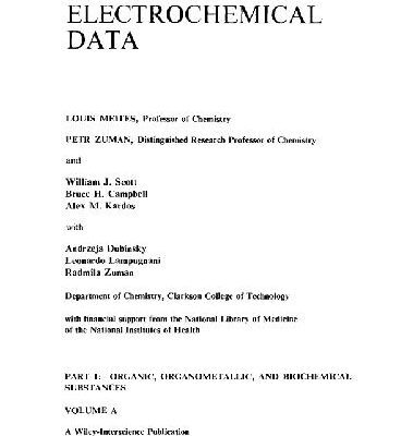 خرید و دانلود نسخه کامل کتاب Electrochemical Data