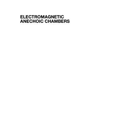 خرید و دانلود نسخه کامل کتاب Electromagnetic Anechoic Chambers: A Fundamental Design and Specification Guide