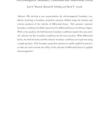 خرید و دانلود نسخه کامل کتاب Electromagnetic boundary conditions using differential forms