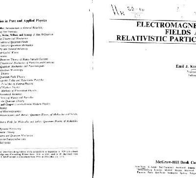 خرید و دانلود نسخه کامل کتاب Electromagnetic fields and relativistic particles